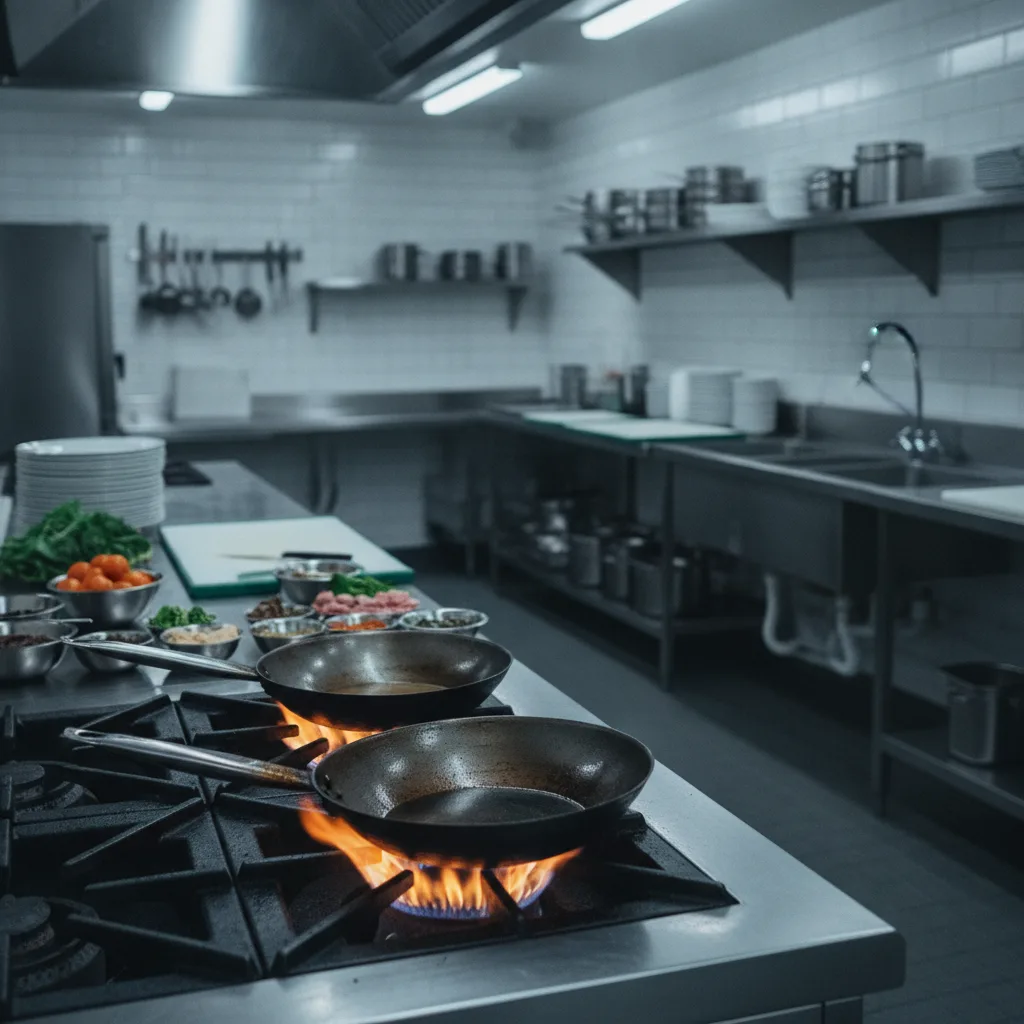 acier carbone cuisine professionnelle